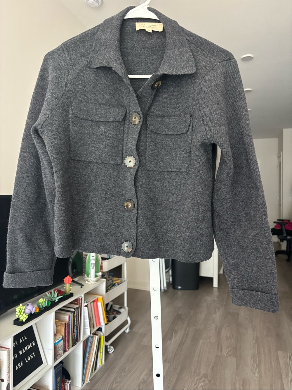 Sezane Betty Cardigan in Charcoal | Size M